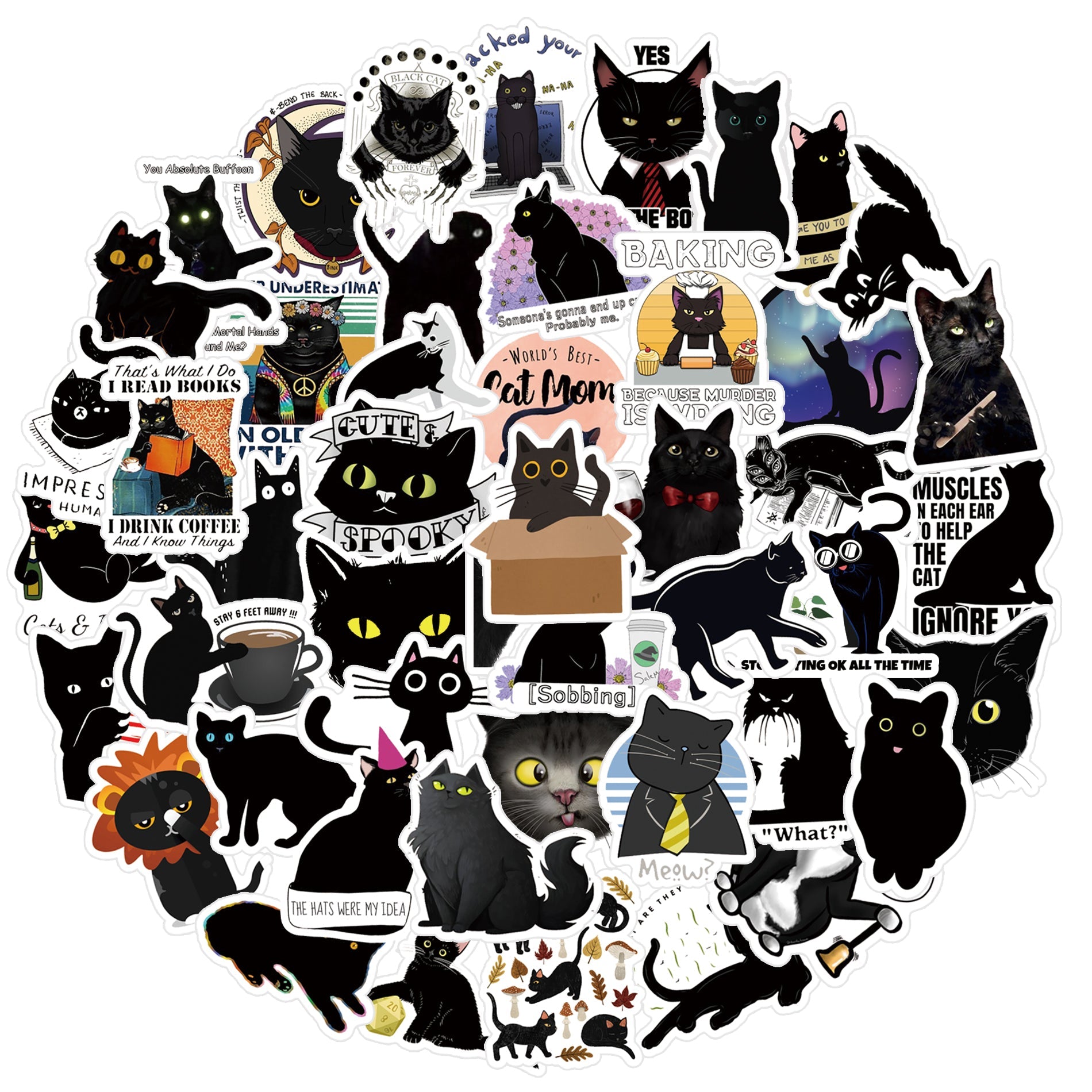 Black Cat Stickers