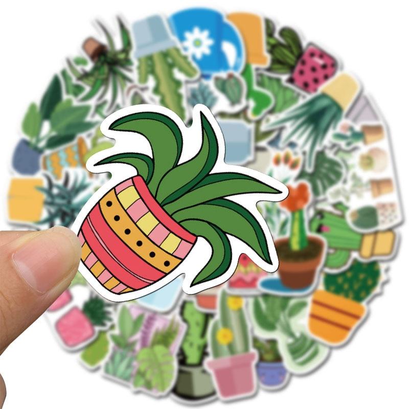 Cactus Potted Plants Stickers