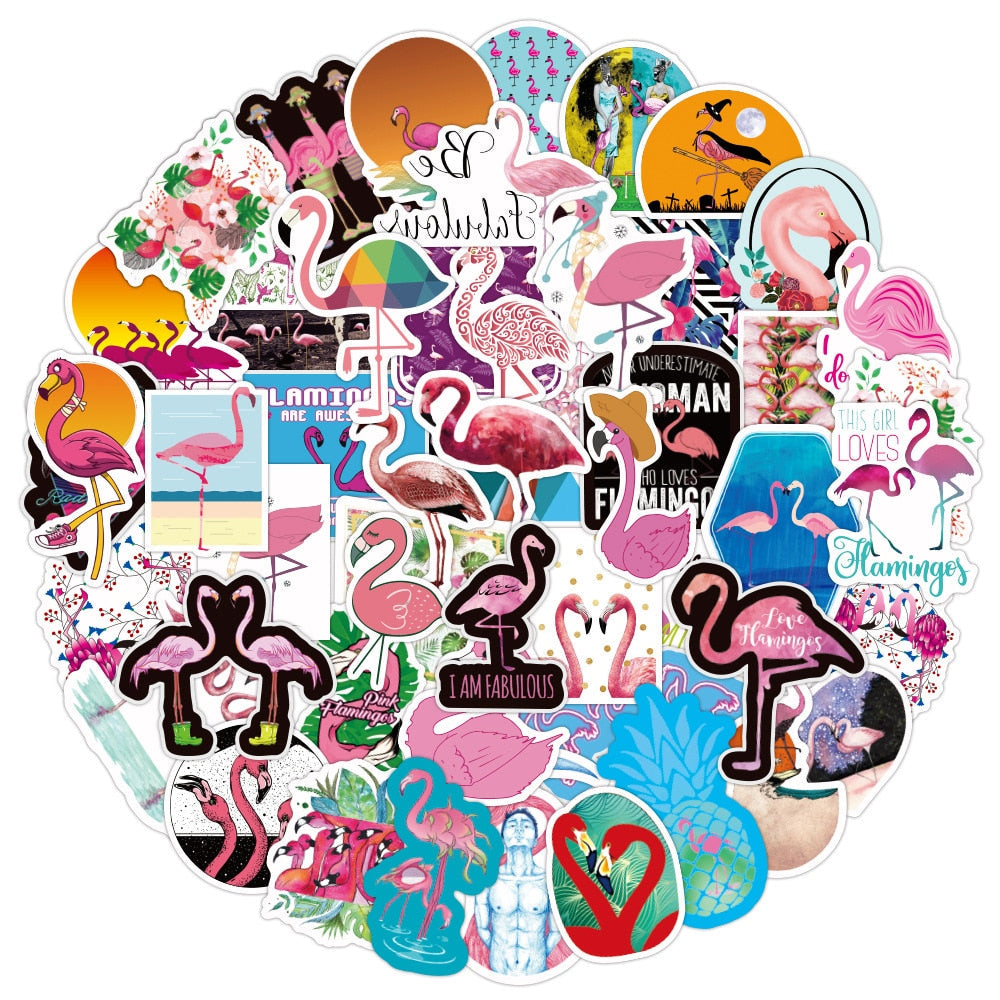 Flamingo Love Stickers