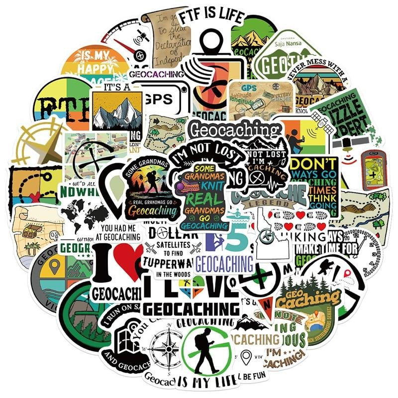 Outdoor Geocaching Stickers