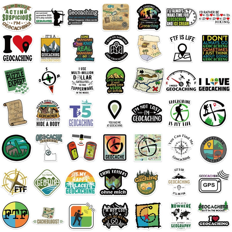 Outdoor Geocaching Stickers