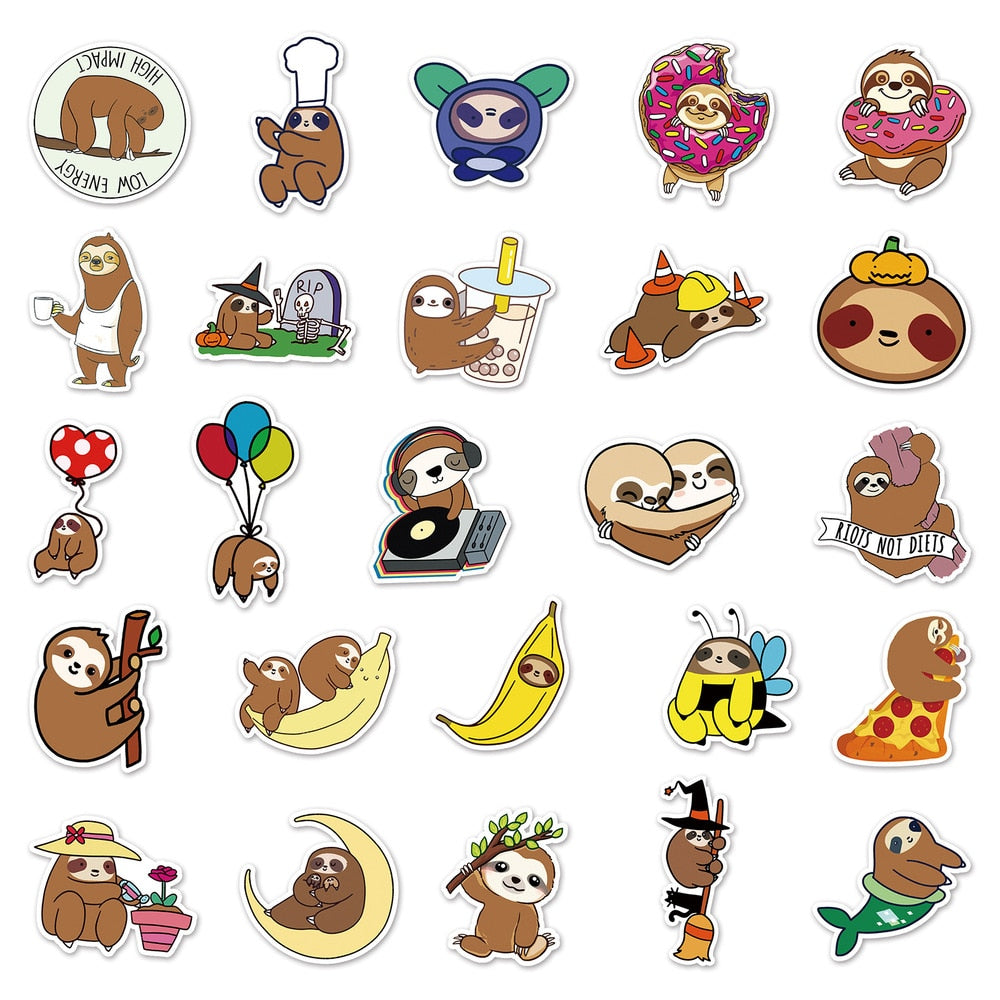 Sloth Animal Satan Stickers