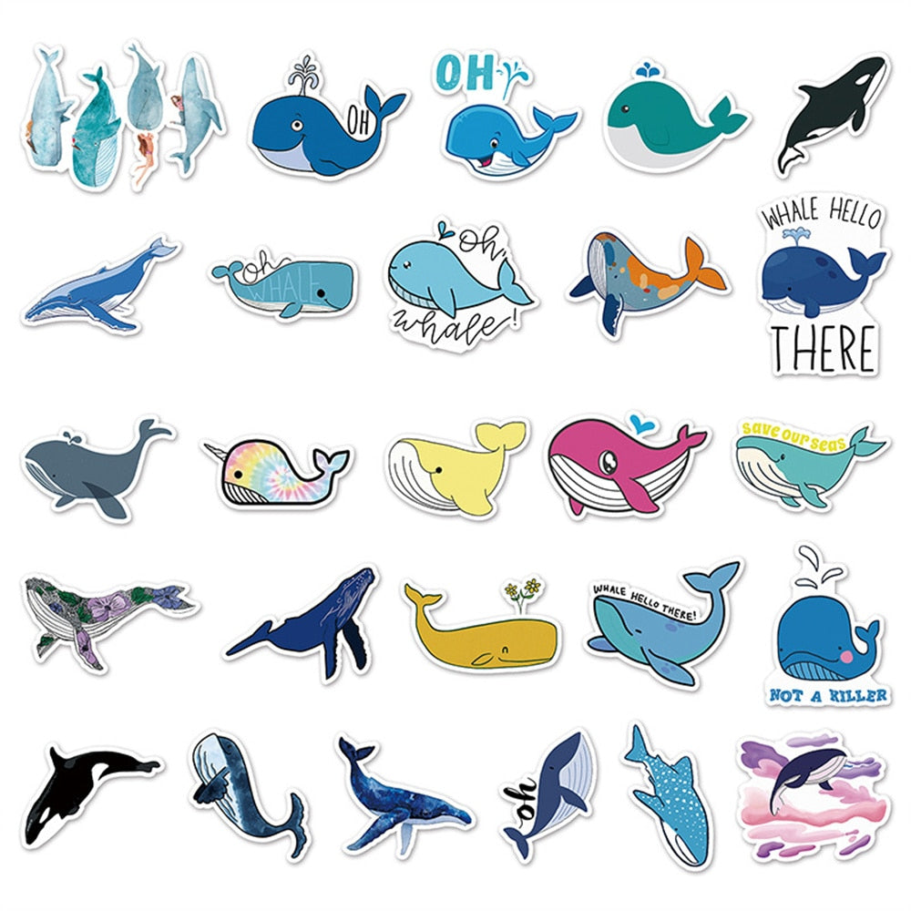 Whale Ocean Animal Stickers