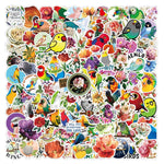 Flower Parrot Bird Stickers