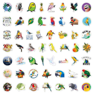 Flower Parrot Bird Stickers