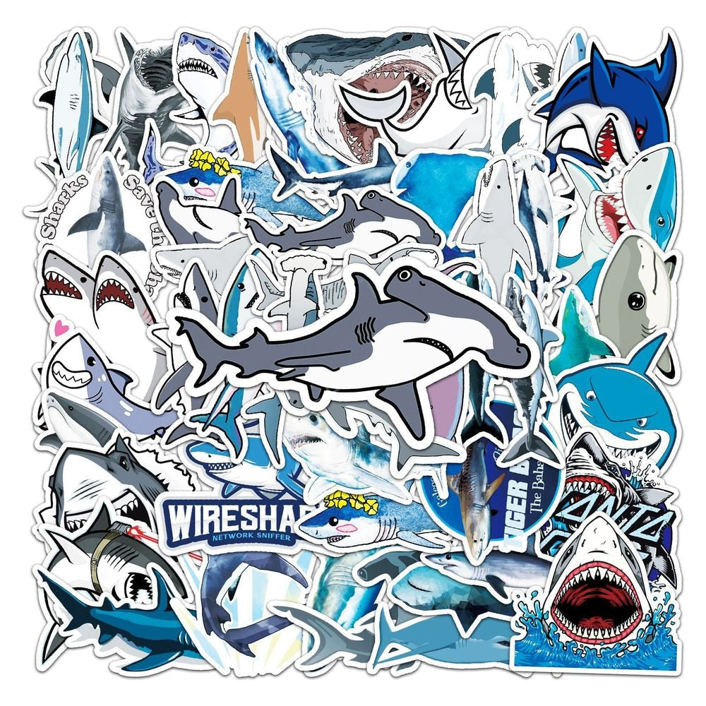 Shark Attack Stickers