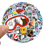 Skiing Sport Set Outdoor Winter Stickers