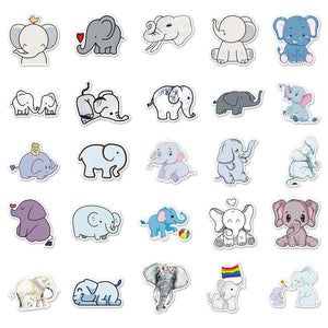 Elephant Cute Love Peace Stickers